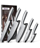 Hecef 5 PCS High Carbon Stainless Steel Kitchen Knife Set with Ergonomic... - $75.44 CAD