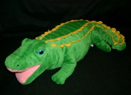 16&quot; Big Huge Vintage 1994 Dakin Stuffed Animal Plush Green Puppet Alligator Toy - £14.95 GBP