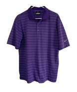 NIKE Dri Fit Men&#39;s Polo Golf Shirt M Purple Striped Dri-Fit Swoosh Logo - €10,22 EUR