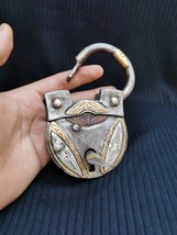 Old Brass, Copper and Berber Silver Moroccan Lock and Key, Berber Jewellery, Ber - £119.10 GBP