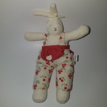 Bunnies By The Bay Hallmark Bunny Rabbit Plush Small 8&quot; White Lovey Red Cherries - £23.50 GBP