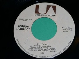 Gordon Lightfoot If I Could 45 Rpm Vinyl Record Vintage - £15.84 GBP