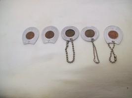 5 Vintage Penny Pennies Cent Encased Coin advertising Cicero Berwyn IL L... - $24.74
