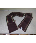 Vintage 1970s Winter Knit Scarf Striped w/ End Pockets Brown Green Red - €15,94 EUR
