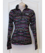 Fila Sport Long Sleeve 1/4 Zip Pullover Black Purple Pink Women&#39;s Sz XS ... - $22.25
