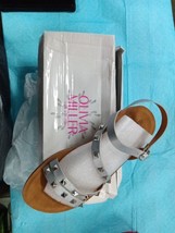 Olivia Miller Womens Brittas Bay Sandals Size 8, Silver 013ae - $16.49