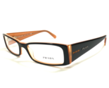 Prada Eyeglasses Frames VPR 10P 2BX-1O1 Dark Brown Orange Crystals  51-1... - £104.48 GBP