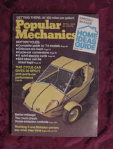 Popular Mechanics Magazine April 1974 Half Car Half Bike cycle-car Amc Matador - £6.75 GBP