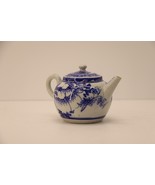 Oriental Chinese Blue White Glazed Porcelain Teapot Mini - $55.19