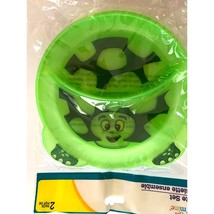 New Angel Of Mine Hard Plastic Green Turtle Pack of 2 Kids Divided Plate - $7.69