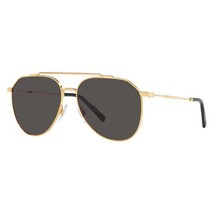 DOLCE &amp; GABBANA DG2296 02/87 Gold/Dark Gray 58-15-145 Sunglasses New Aut... - £134.12 GBP