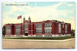 Postcard New High School Latrobe Pennsylvania c.1915 - £5.00 GBP