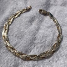IBB 925 Sterling Silver Multi Color Braided Italian 7 Inch Bracelet - €22,84 EUR