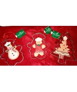 Kurt Adler Gingerbread Inside Cookie Cutter Ornaments, ~SET OF 3~ Christ... - £15.77 GBP