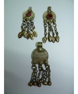 Lot Vintage Islamic Yemenite Low Silver Jewelry Arabesque Writing, D 2.2... - $995.61 MXN
