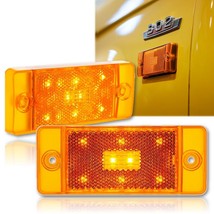 Amber Front LED Side Marker Light Bulb Lamp Lenses Pair for 1970-77 Ford Bronco - £49.89 GBP