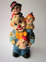 Vintage ceramic piggy bank - Clowns, height 25 cm. Weight 600 grams. - £26.33 GBP