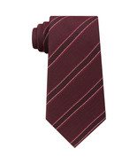 KENNETH COLE REACTION Red Classic Tonal Stripe Silk Tie - £15.95 GBP