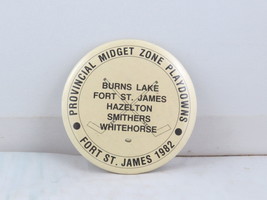 Vintage Local Hockey Pin -Provincial Midget Hockey Playdowns Fort St. James 1982 - £11.99 GBP