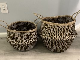 New Home Essentials Round Seagrass Baskets, Set Of 2 - £19.78 GBP