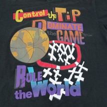 Vintage 90s Rule World Basketball Mega Print Single Stitch Shirt XL Basketball - £18.59 GBP