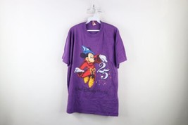 Vtg 90s Disney Mens Large Faded Spell Out Walt Disney World T-Shirt Purple USA - £46.56 GBP