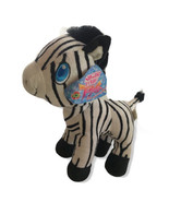Black &amp; White Striped Zebra Plush Stuffed Animal Toy Kellytoy Sugar Loaf - £8.79 GBP