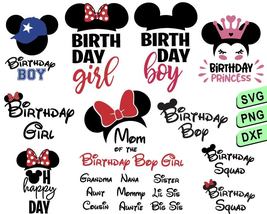 Disney Mickey Birthday Bundle Svg Png, Birthday Girl Svg, Disney Birthda... - £1.95 GBP