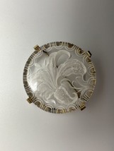 Vintage Acrylic Gold Barrel Clasped Flower Brooch 5cm - £46.72 GBP