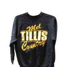 Vintage 80s Mel Tillis Country Music Double Sided Black Sweatshirt Sz La... - $42.92