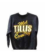Vintage 80s Mel Tillis Country Music Double Sided Black Sweatshirt Sz La... - $923.53 MXN