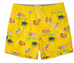 Party Pants Board Shorts Mens XXL Yellow Swim Trunks Gettin Slothed Sloth New - £18.46 GBP