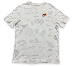 Nike Tropical Theme Graphic Print Short Sleeve Standard Fit T-Shirt Large - £17.06 GBP