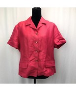 EMMA JAMES Red FRONT FOUR BUTTON CLOSURE FITTED BLOUSE SIZE 16 - $24.89 CAD