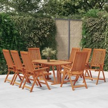  Garden Chair Set of 8 Natural wood Solid eucalyptus wood Standard - $1,062.01 CAD