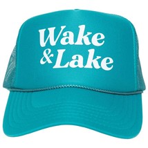 Wake and Lake Foam Trucker Cap Deep Teal White - $24.75