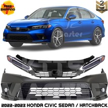 Front Bumper Cover Paintable &amp; Grille Assembly Kit For 2022-2023 Honda Civic - £1,023.17 GBP