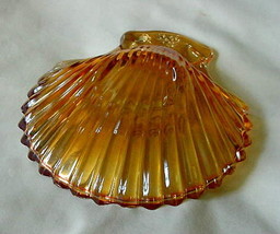 Vintage Carnival Glass Shell Dish Pear Grape Motif - £9.38 GBP