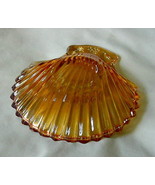 Vintage Carnival Glass Shell Dish Pear Grape Motif - £9.44 GBP