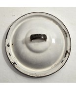 Vintage White Enamel Rusty Primitive 6 5/8&quot; Round Pot Pan Replacement Li... - $352.39 MXN