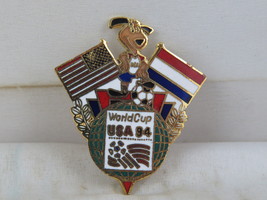 1994 Soccer World Cup Pin - Team Netherlands Dual Flag by Peter David-Me... - $15.00