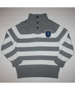 Tommy Hilfiger Boy&#39;s Gray &amp; White Stripe Knit Sweater Top size 6 7 - $19.99