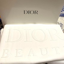 Christian Dior Beauty Bath Towel Novelty 2022 WHITE LOGO 55cm x 104cm gift - £47.03 GBP