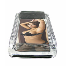 Moroccan Pin Up Girls D14 Glass Square Ashtray 4&quot; x 3&quot; Smoking Cigarette Bar - £38.94 GBP