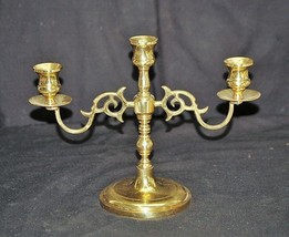 Vintage Style Triple Arm Brass Candlestick Candle Holder w Drip Catchers... - $645.68 MXN