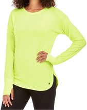 allbrand365 designer Womens Activewear Heathered Long Sleeve Top,Barbell... - $45.00