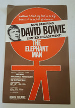 DAVID BOWIE The Elephant Man POSTER 1980 Booth Theatre Broadway NYC Vintage - £321.63 GBP