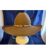 Justin Men&#39;s 4X Almond Aspen Western Felt Hat New With Tags US Size 6 7/8 - £81.77 GBP