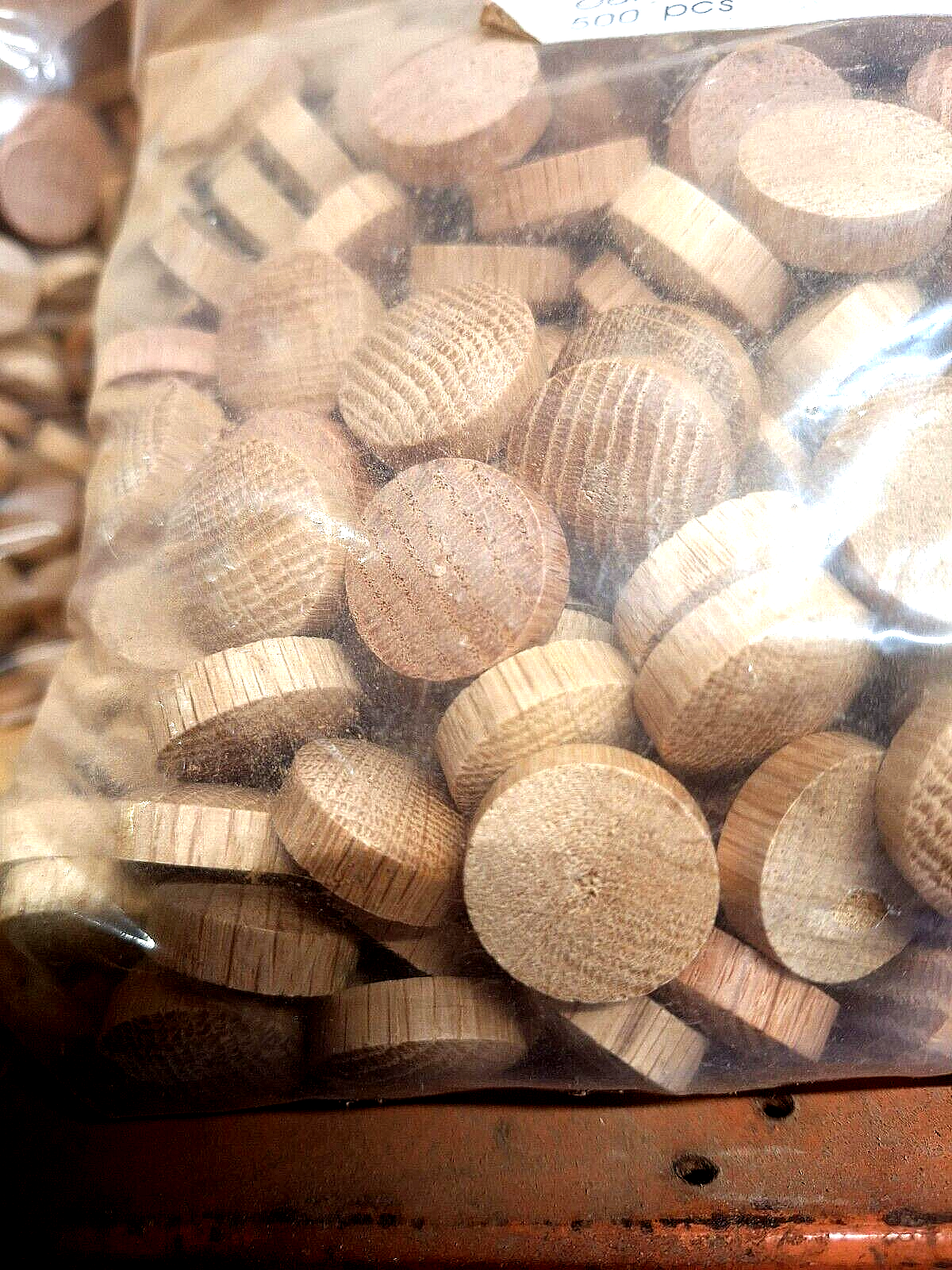 5000 1&quot; BRAND NEW OAK ROUND HEAD PLUG WOOD WHOLESALE - $24.75