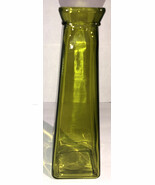 Valentines Day/Christmas/Holiday Green Flower Vase 8” Tall Square-New-SH... - $19.68